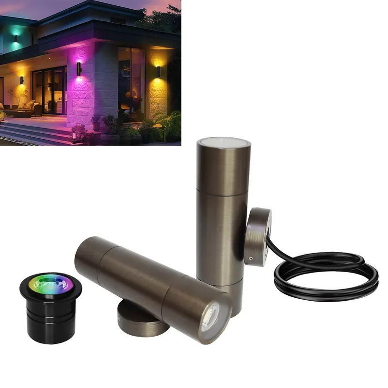 Smart Led Garden - Durable Brass Outdoor LED Wall Light
