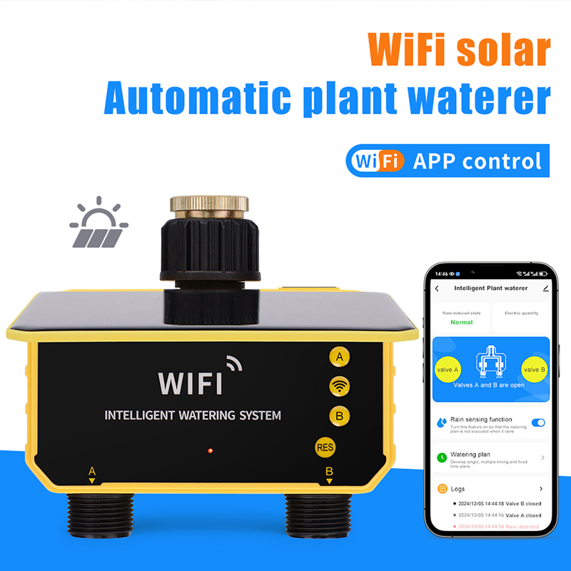 Wifi Irrigation Timer - WiFi 1/2 Outlets Solar Irrigation Timer