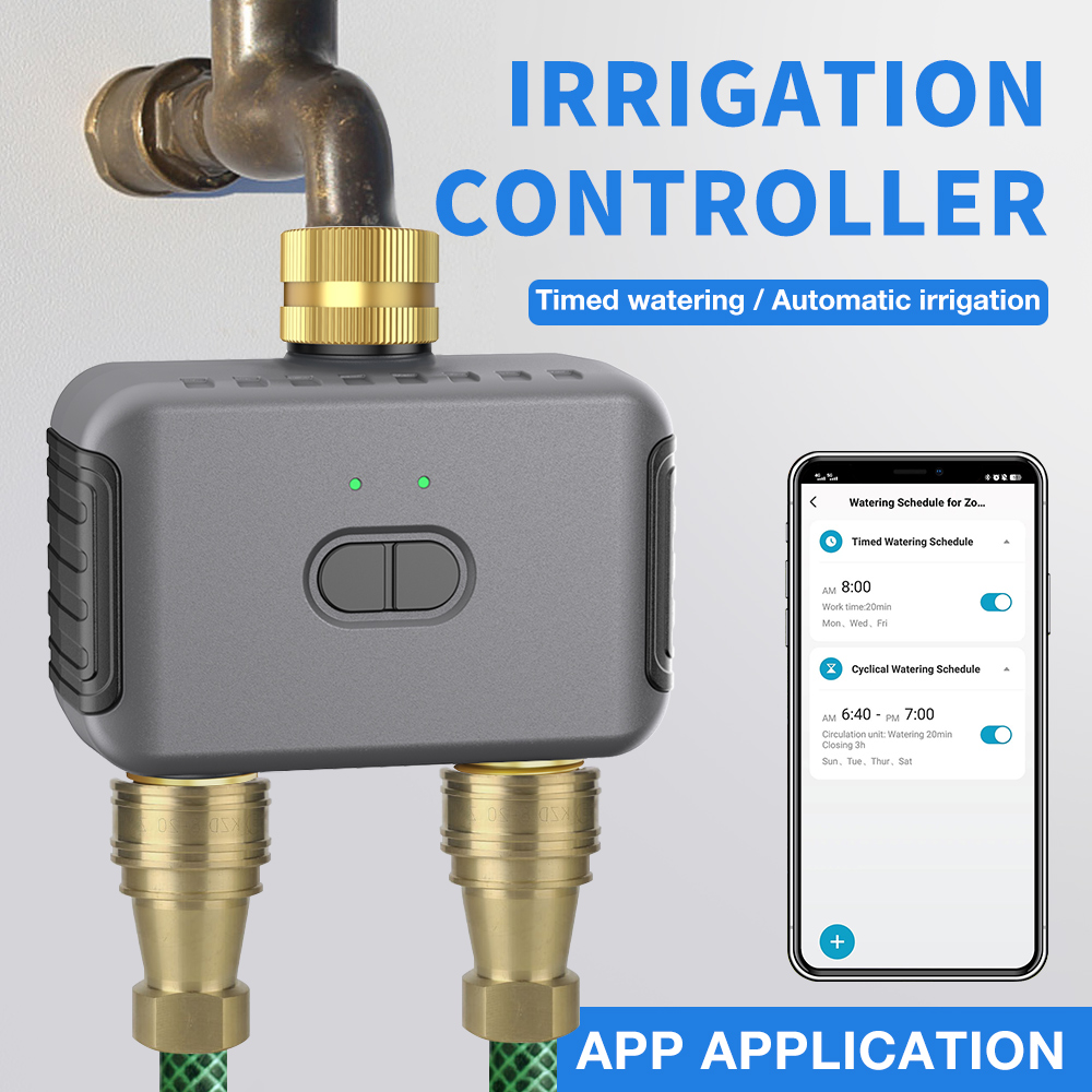 Smart Garden Watering - Tuya 2 Zone Watering Timer Garden