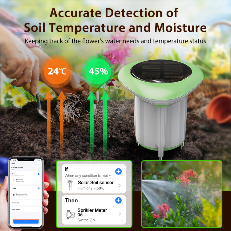 Solar Soil Sensor Tuya Smart A - Smart Garden Moisture Sensor review and price