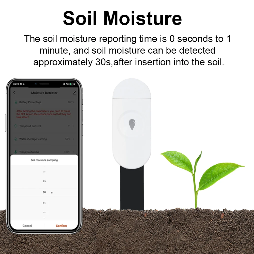 Tuya Zigbee Temperature Humidi - Smart Garden Moisture Sensor review and price