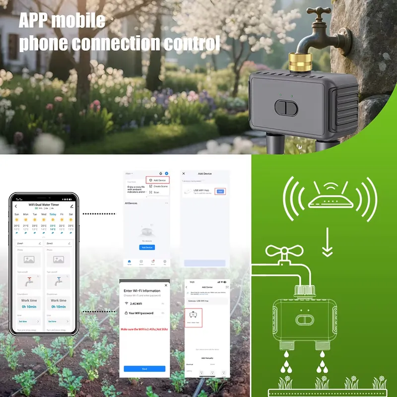 WAP01 WiFi APP Control Dual Ho - Smart Garden Watering review and price