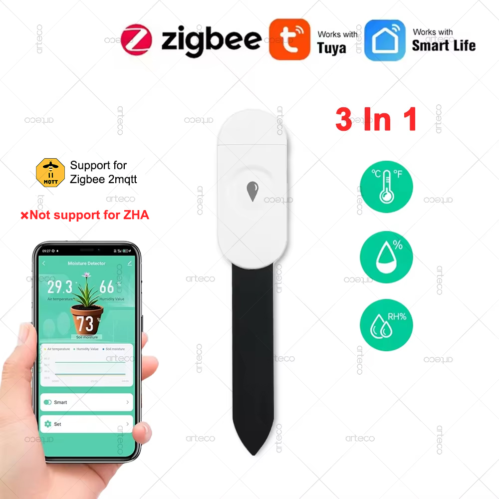 Tuya Zigbee Temperature Humidi - Smart Garden Moisture Sensor review and price