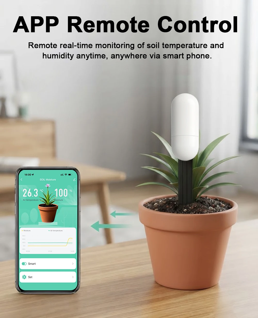 Tuya Zigbee Temperature Humidi - Smart Garden Moisture Sensor review and price