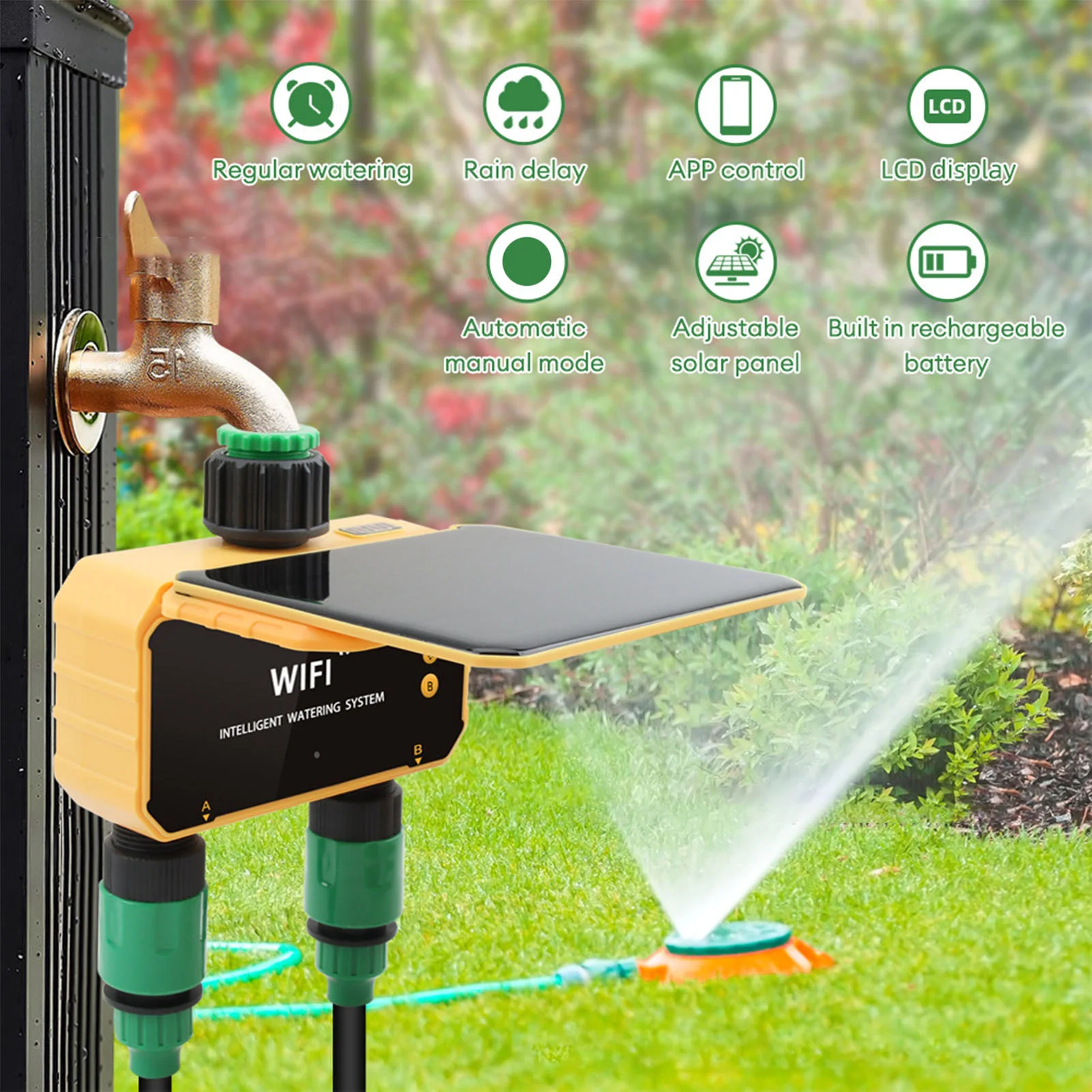 Solar WiFi Smart Irrigation Ti - Smart Garden Watering review and price