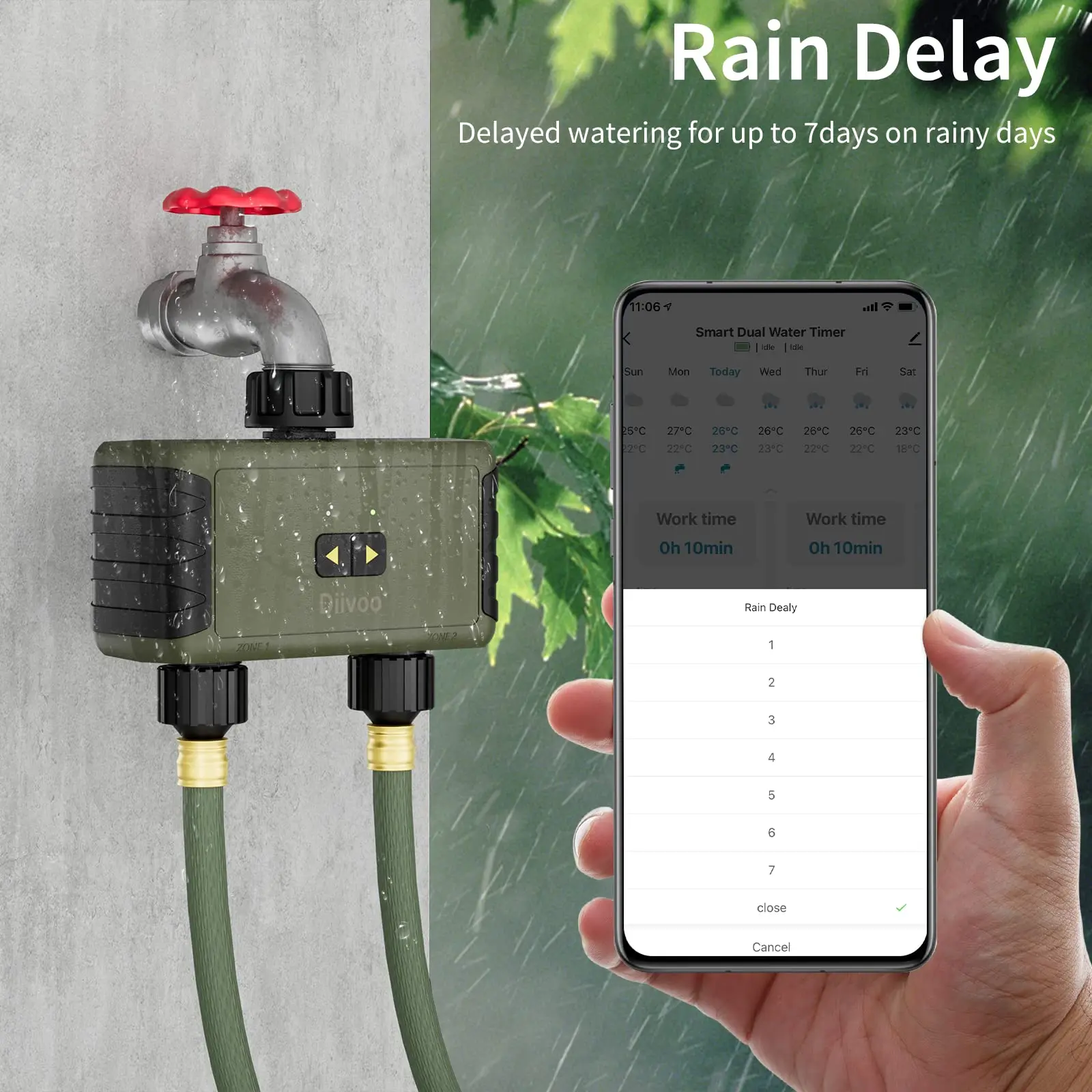 Diivoo Timed Sprinkler for Blu - Smart Garden Hose review and price
