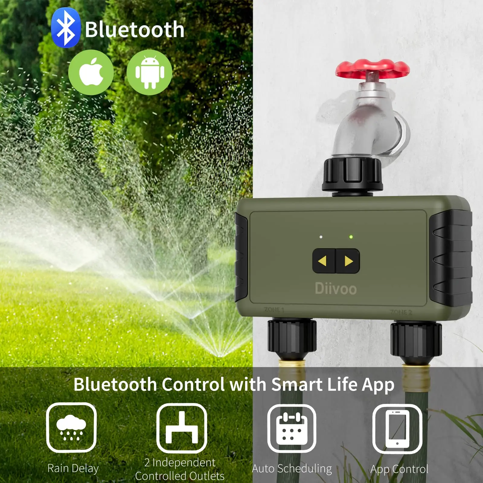Diivoo Timed Sprinkler for Blu - Smart Garden Hose review and price